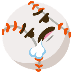 face exhaling and baseball