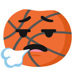 face exhaling and basketball