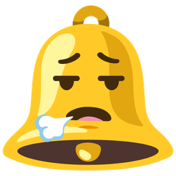 face exhaling and bell