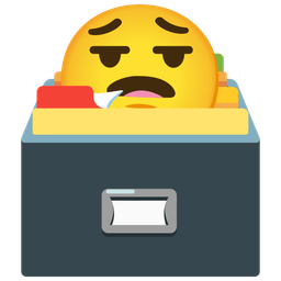 face exhaling and card file box