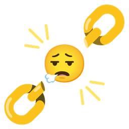 face exhaling and chains