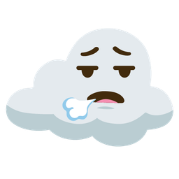 face exhaling and cloud