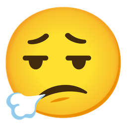 face exhaling and confused face