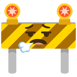 face exhaling and construction