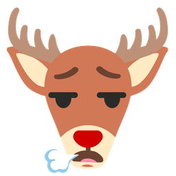 face exhaling and deer