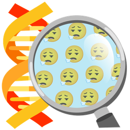 face exhaling and dna