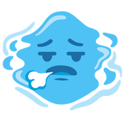 face exhaling and droplet