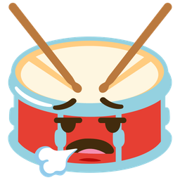 face exhaling and drum