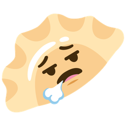 face exhaling and dumpling