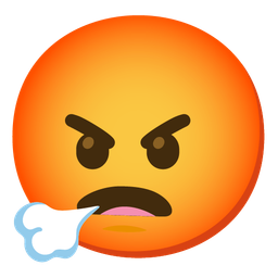 face exhaling and enraged face