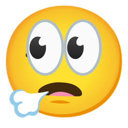 face exhaling and eyes