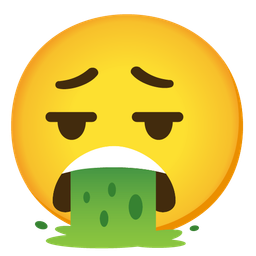 face exhaling and face vomiting