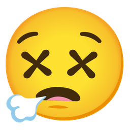 face exhaling and face with crossed-out eyes