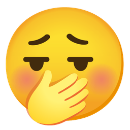 face exhaling and face with hand over mouth