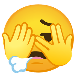 face exhaling and face with peeking eye