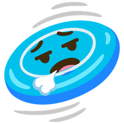 face exhaling and flying disc