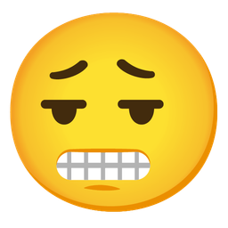 face exhaling and grimacing face