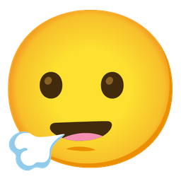 Face exhaling and Grinning face