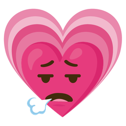 face exhaling and growing heart