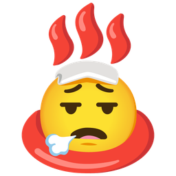 face exhaling and hot springs