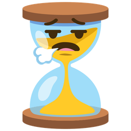 face exhaling and hourglass not done