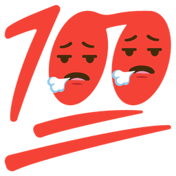 face exhaling and hundred points