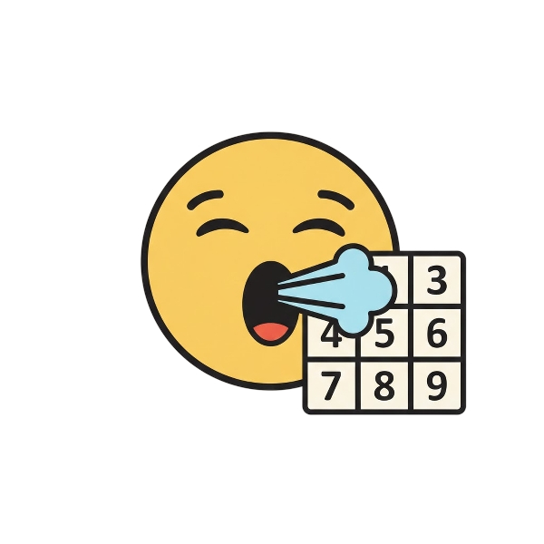 Face exhaling and Input numbers