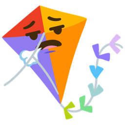 face exhaling and kite