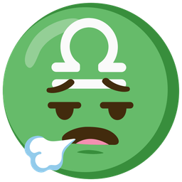 face exhaling and Libra