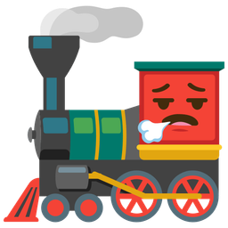 face exhaling and locomotive