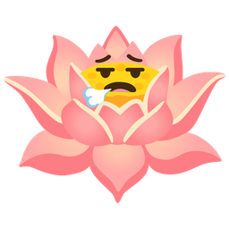 face exhaling and lotus