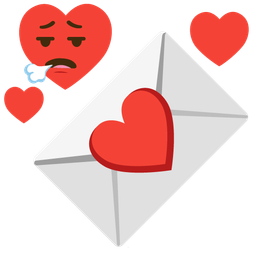 face exhaling and love letter