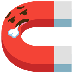 face exhaling and magnet