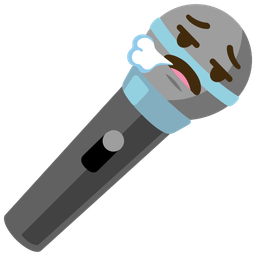 face exhaling and microphone