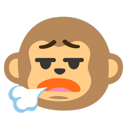 face exhaling and monkey face