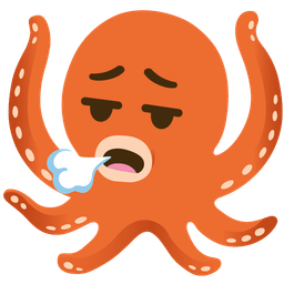 face exhaling and octopus