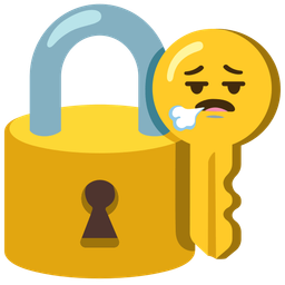 face exhaling and old key