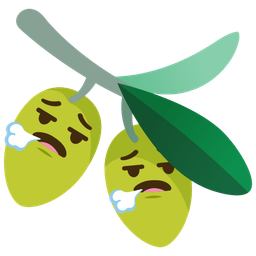 face exhaling and olive