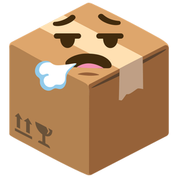 face exhaling and package