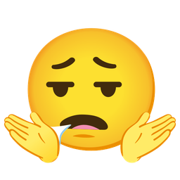 face exhaling and person shrugging