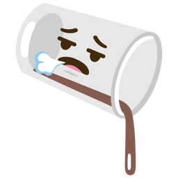 face exhaling and pouring liquid