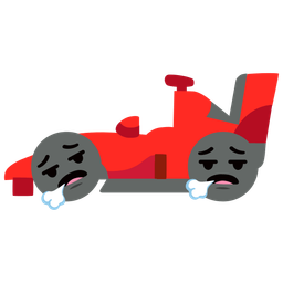 face exhaling and racing car