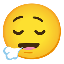 face exhaling and relieved face