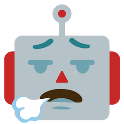 face exhaling and robot