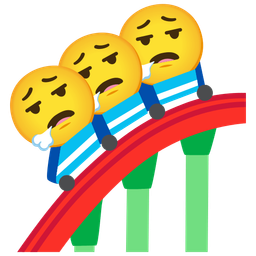 face exhaling and roller coaster