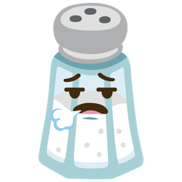 face exhaling and salt