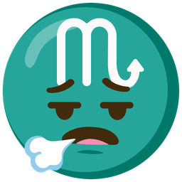 face exhaling and Scorpio