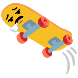 face exhaling and skateboard