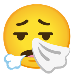 face exhaling and sneezing face