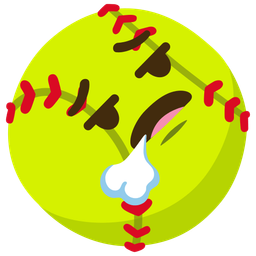 face exhaling and softball